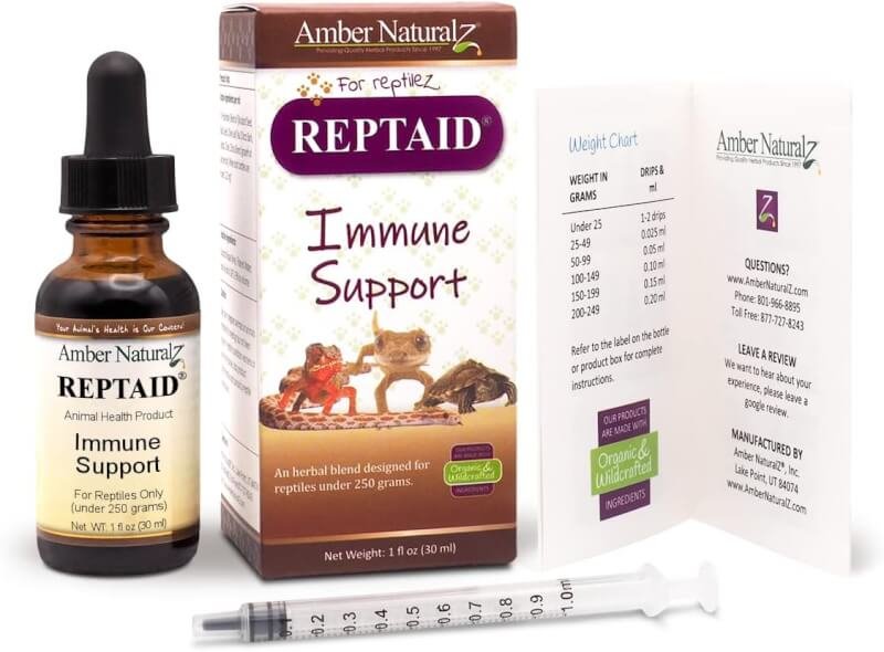 AMBER NATURALZ - REPTAID - Immune Support - for Reptiles Under 250g - 1 Ounce