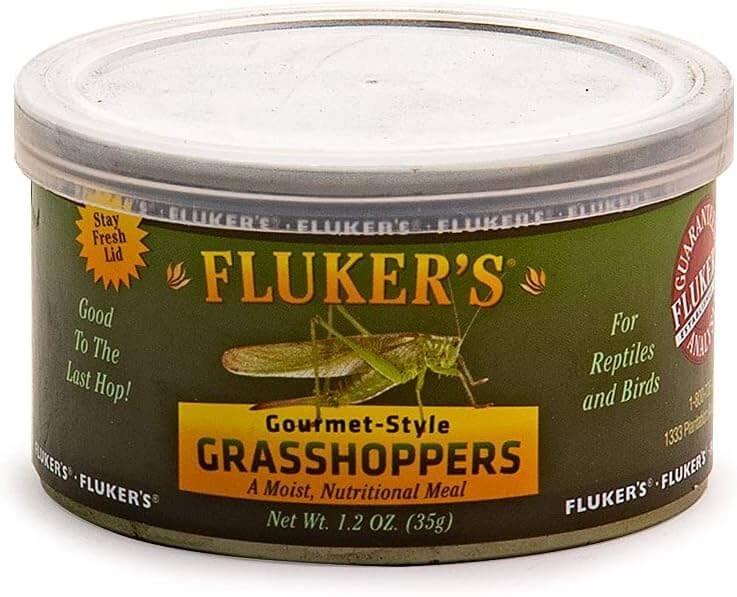 Flukers Gourmet Canned Food for Reptiles, Fish, Birds and Small Animals - Grass Hoppers 1.2 Ounce (Pack of 1)