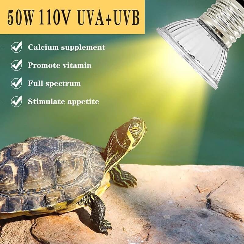 IOOTSEA Turtle Heat Lamp Tortoise Bulb: 50W UVB Reptile Heating Bulb for Lizards, Snakes, Aquarium Aquatic Reptile Amphibian - Terrarium Heat Lamps and Habitat Lighting for Pet Supplies