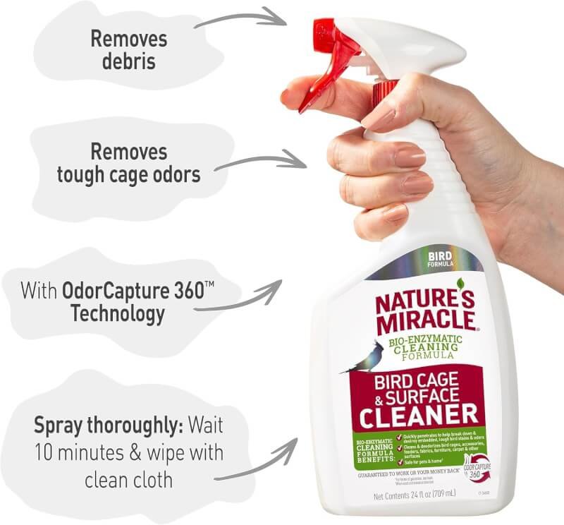 Natures Miracle Bird Cage  Surface Cleaner