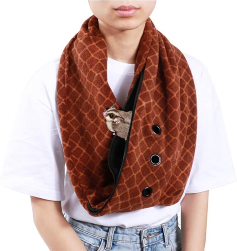 Pet Bonding Scarf (Snake) - Carry Bonding Pouch - for Chinchillas, Hedgehogs, Rats, Sugar Gliders, Guinea Pigs, Rabbits, Hamsters, Gerbils, Squirrels, Ferrets, Kittens, Parrots, Birds, Reptiles