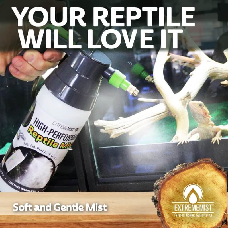 EXTREMEMIST High-Performance Reptile Mister - Ultra-fine Reptile Sprayer  Terrarium Humidity Fogger for Geckos, Chameleons, Turtles and Lizards - The Ultimate Pump Sprayer  Humidifier - 32 Oz Bottle