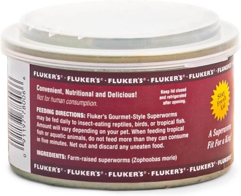 Flukers Gourmet Canned Superworms for Reptiles - 1.2oz