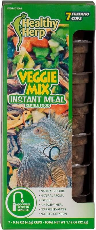 Healthy Herp Instant Meal Veggie Mix Reptile Food 7 x 0.16-Ounce (4.6 Grams) Cups