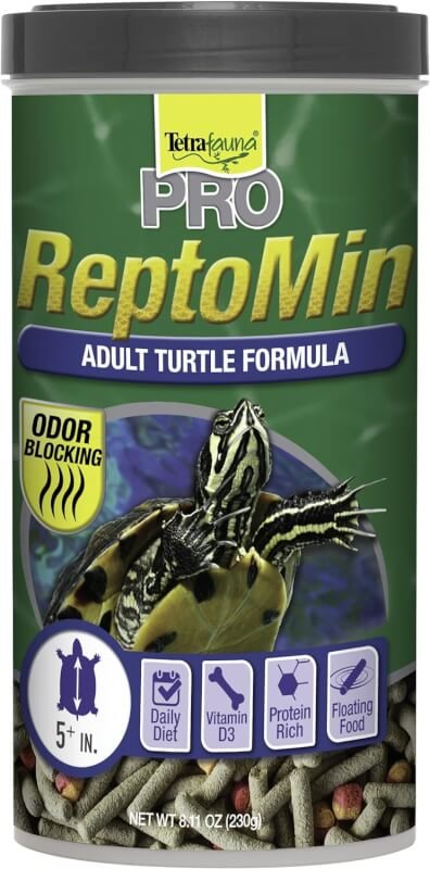 Tetra TetraFauna PRO ReptoMin Pro Sticks Adult Turtle Formula Daily Diet for Aquatic Turtles, 8.11 oz