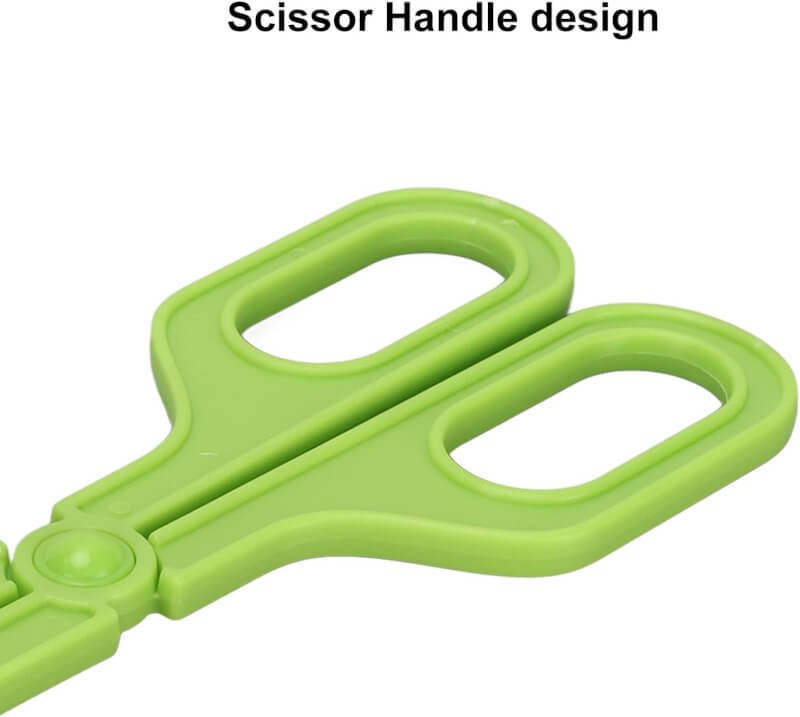 Zerodis Reptile Feeding Clamp Poop Tongs Reptile Feeding Tool Reptile Poop Scoop with Vents for Tortoise Lizard Spider (Green)