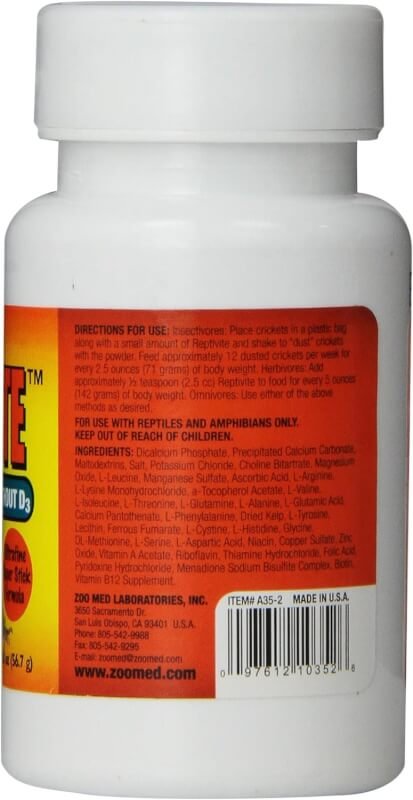 Zoo Med Reptivite, without Vitamin D3, 2-Ounce,Black