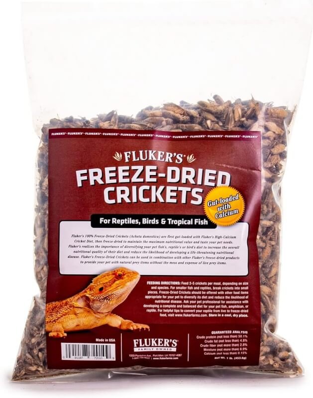 Flukers Freeze Dried Grasshoppers for Reptiles, Packed with Protein and Essential Nutrients, 1 lb Value Pack