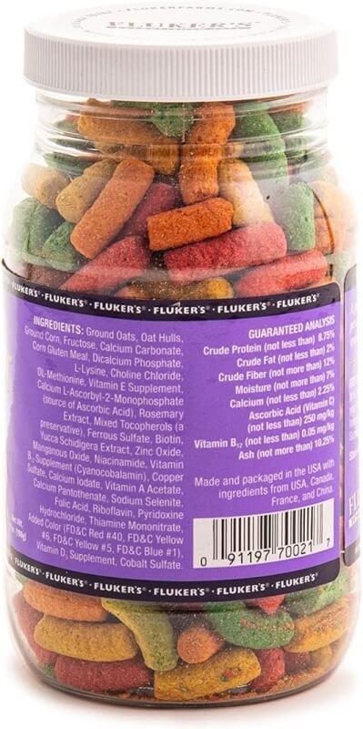 Flukers Tortoise Diet, Large Pellet Food - Land Turtle Formula, 7oz