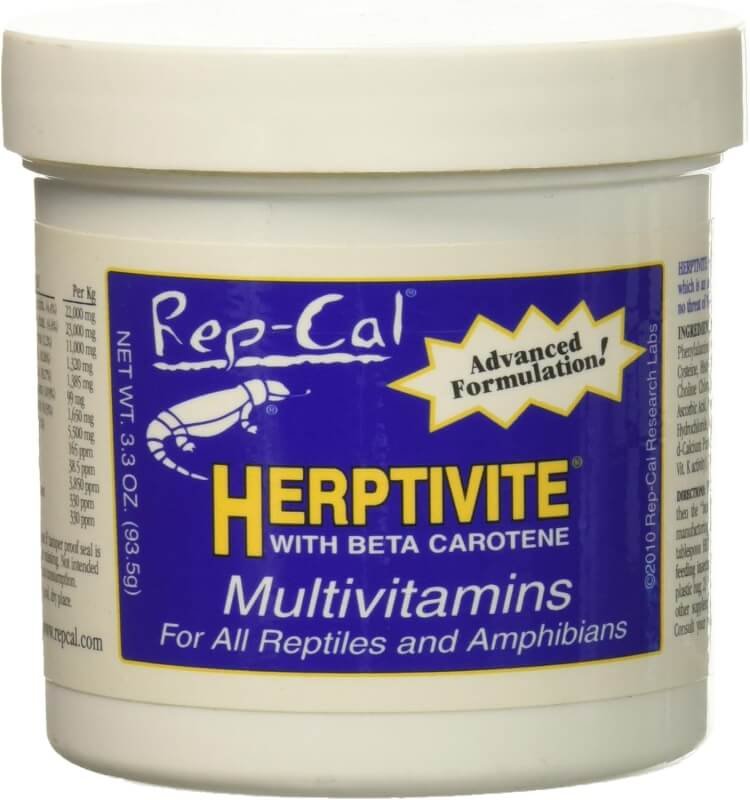 HERPTIVITE Multivitamin for reptiles and amphibians (3.3 oz) Blue Bottle, 1 Pack