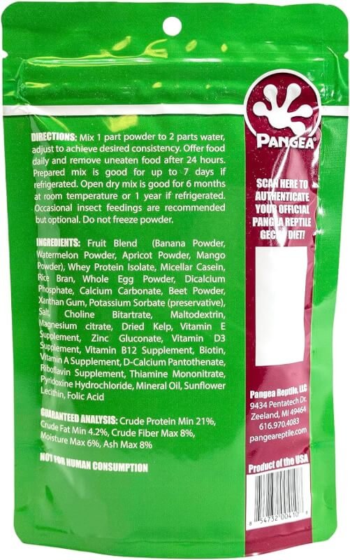 Pangea Fruit Mix Watermelon Complete Gecko Diet 1/2 LB