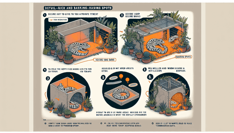 setting up hide boxes and basking spots for your reptile